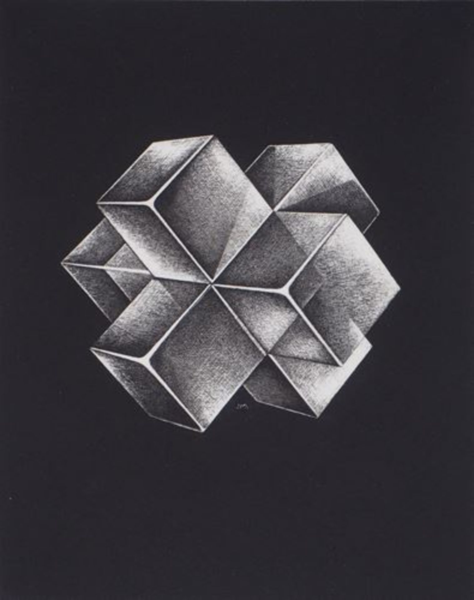 Jean MARTIN-BONTOUX Set of cubes Original etching, on vellum Signed in pencil lower [...]