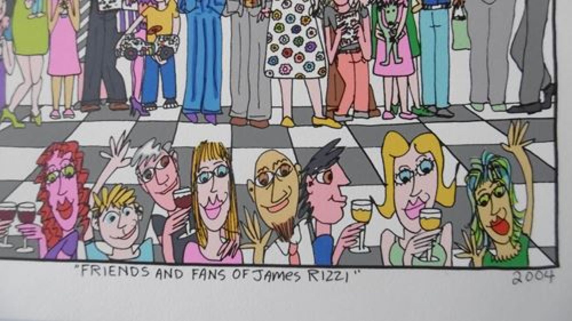 James Rizzi Friends and fans of James Rizzi 2D lithograph 2004 Dimensions: 28 cm x [...] - Bild 2 aus 3