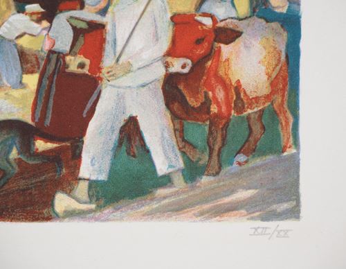 Robert LOTIRON Travail au champs, 1946 Lithographie originale sur vélin Signée au [...] - Image 6 of 6