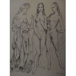 Tsuguharu FOUJITA The Three Graces, 1960 Original lithograph Signed in the plate On [...]