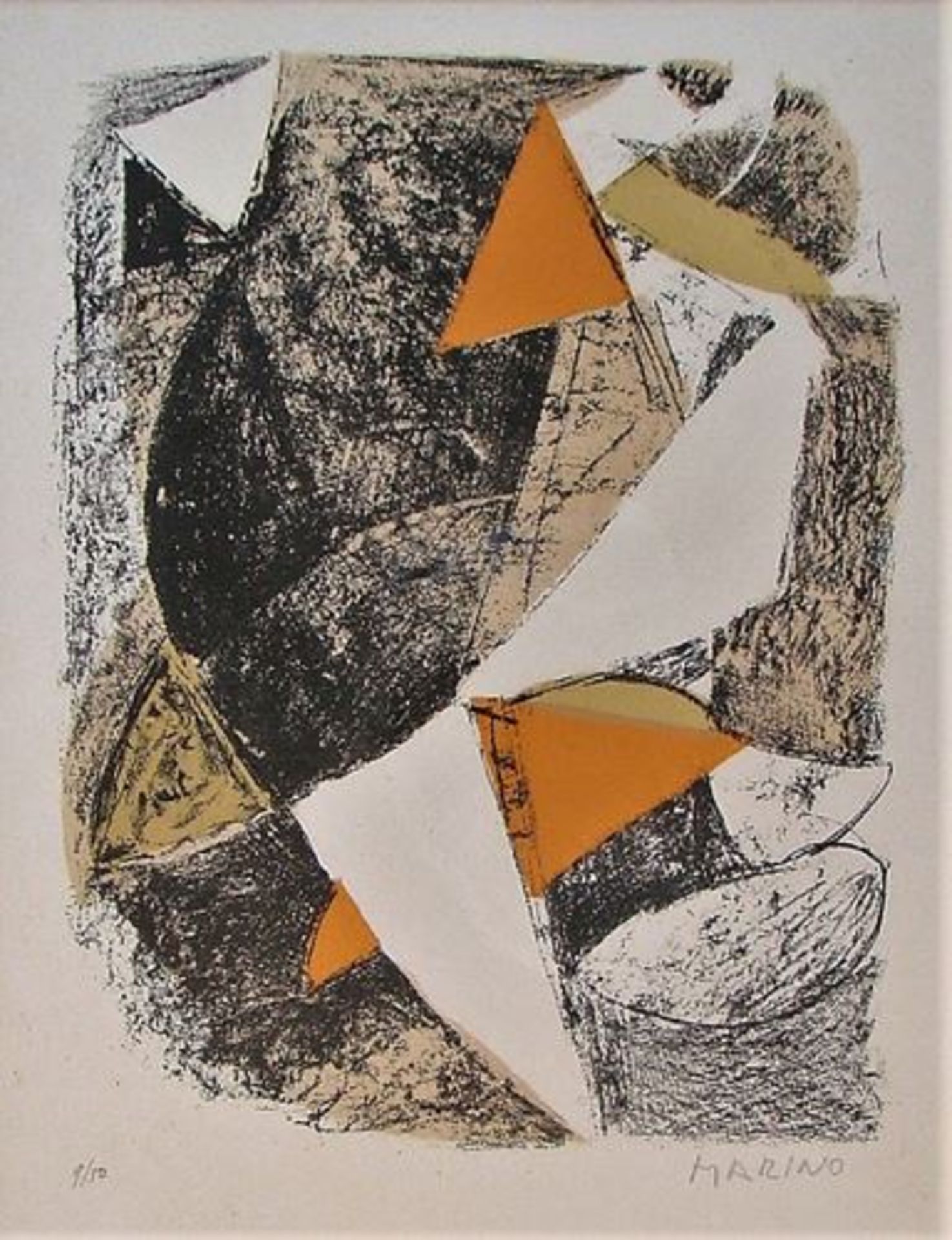 MARINO MARINI - Cheval et Cavalier - 1963 Original lithograph in 5 colours on wove [...]