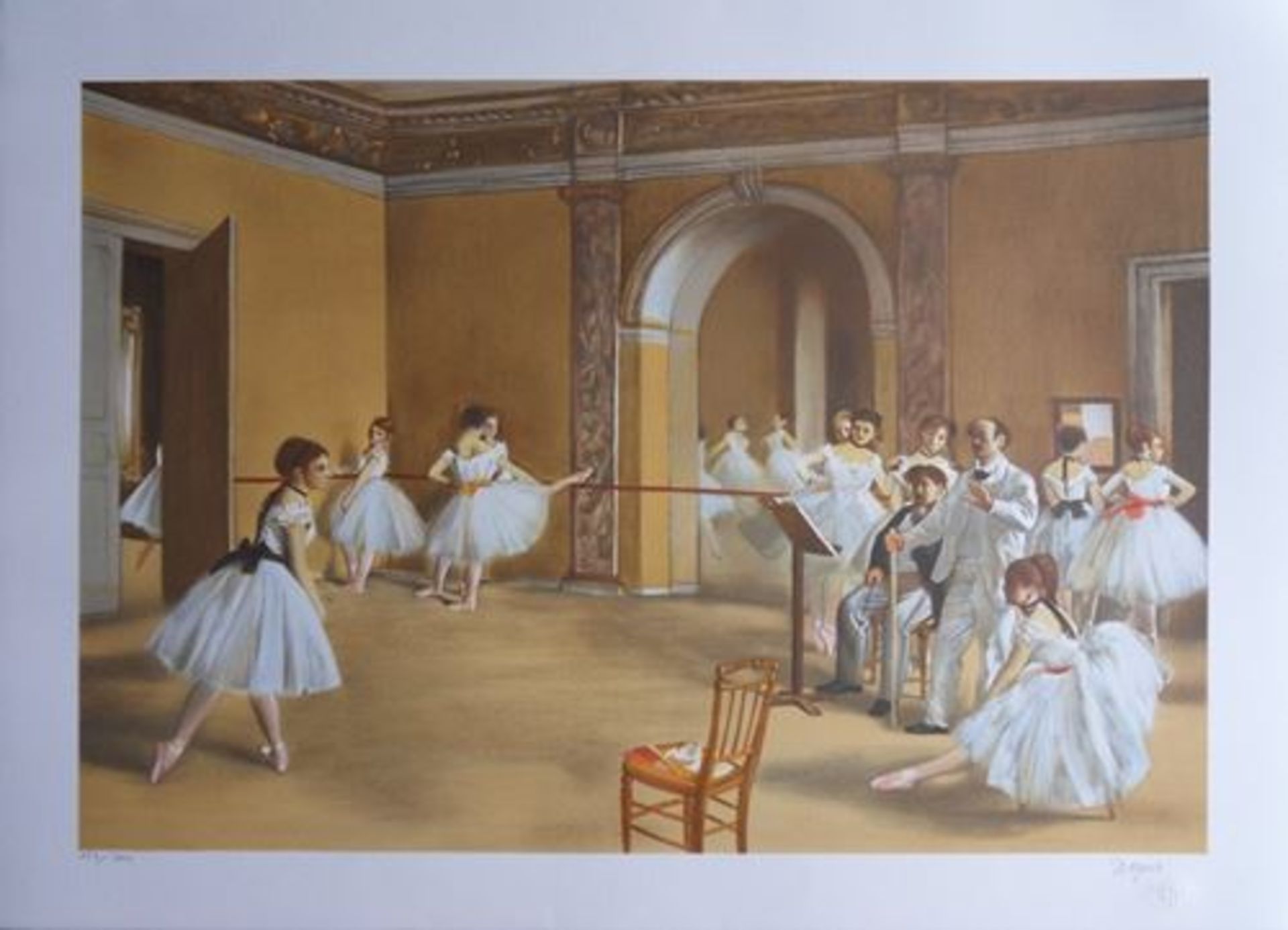 Edgar DEGAS (after) Le cours de danse (The Dance Class) Lithograph on Vellum [...]