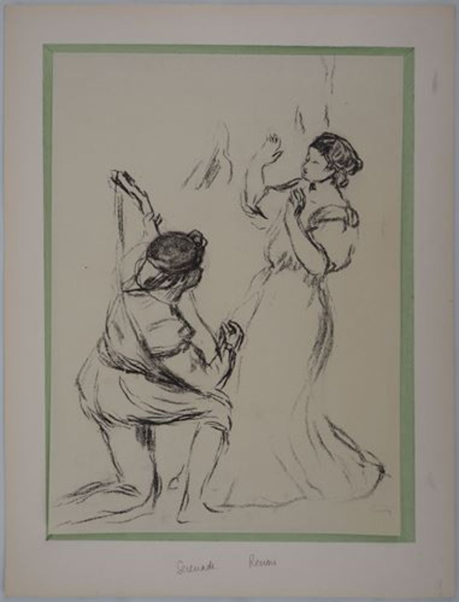 Auguste RENOIR (1841-1919) (After) Serenade Lithograph after a charcoal drawing On [...]