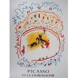 Pablo PICASSO (after) Bullfighting Lithograph on poster paper Signed in the plate 89 [...]