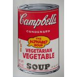 Andy WARHOL (1928 -1987) (from after) Campbell's soup - The Alphabet Soup Vegetarian [...]