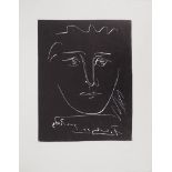 Pablo Picasso (1881-1973) Face for Roby Engraving in black (inked technique [...]