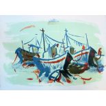 Jean HELION Arrival at the harbour Original lithograph Signed in pencil Numbered / 50 [...]