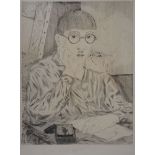 Tsugouharu FOUJITA (after) Portrait of the artist Original etching on handmade [...]