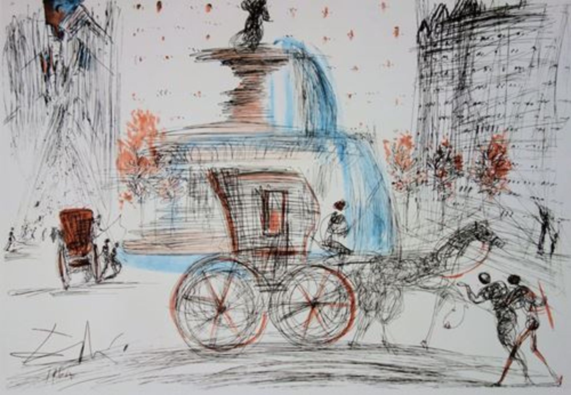 Salvador DALI (after)(1904-1989) New York City: Plaza Lithograph based on a [...] - Bild 2 aus 6