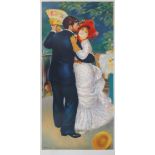 Pierre-Auguste RENOIR (after) The dancing couple at the ball Color lithograph Signed [...]