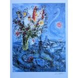 Marc CHAGALL (after) (1887-1985) The sleeping woman - Lithographic print from an [...]