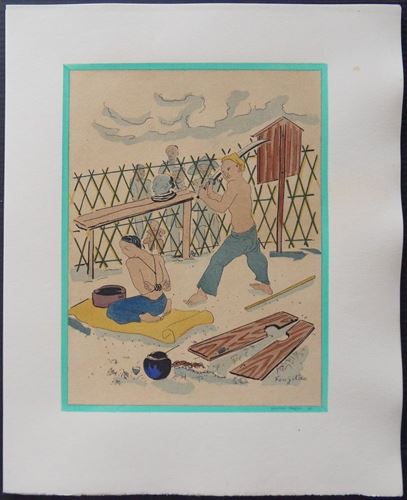 Tsuguharu FOUJITA Propos d'un Intoxique COMPLETE SUITE of the 16 lithographs in color [...] - Image 14 of 17