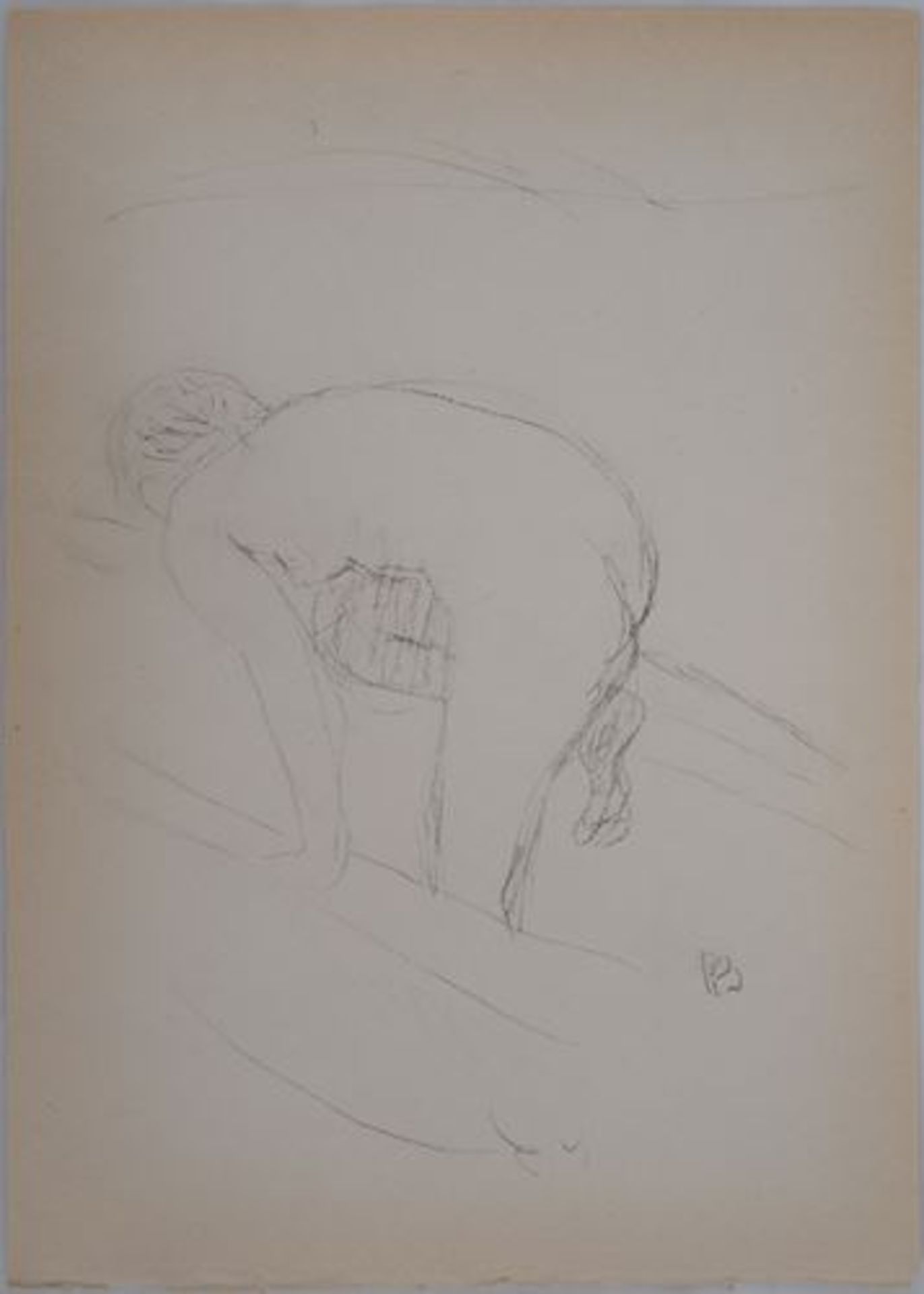 Pierre BONNARD (after) Nude woman from behind, 1945 Lithograph based after a drawing [...]