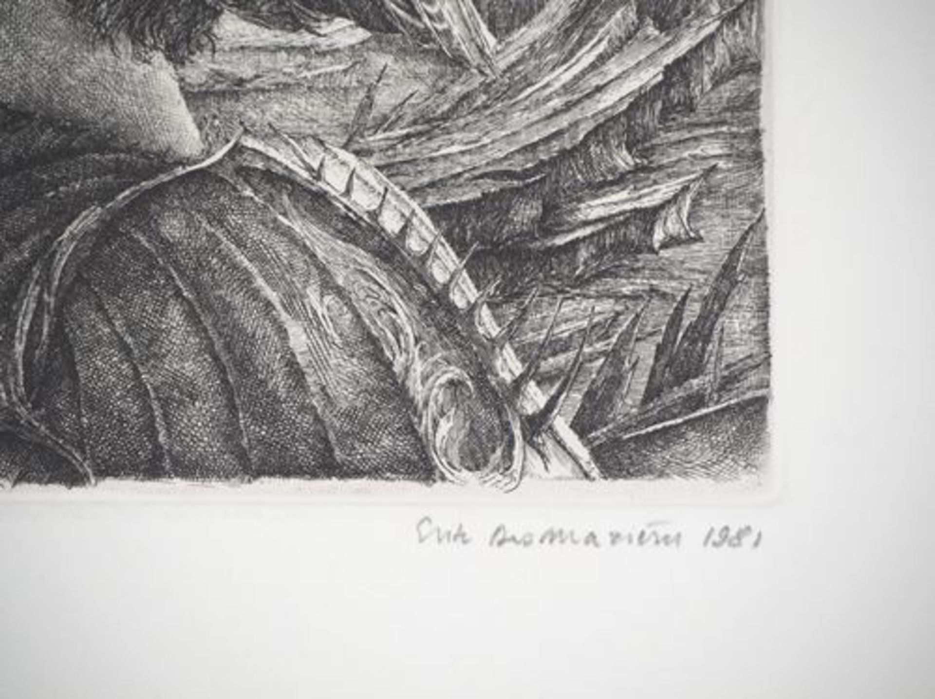 Erik DESMAZIERES (1948) Warrior in a cave Original engraving on [...] - Bild 2 aus 6
