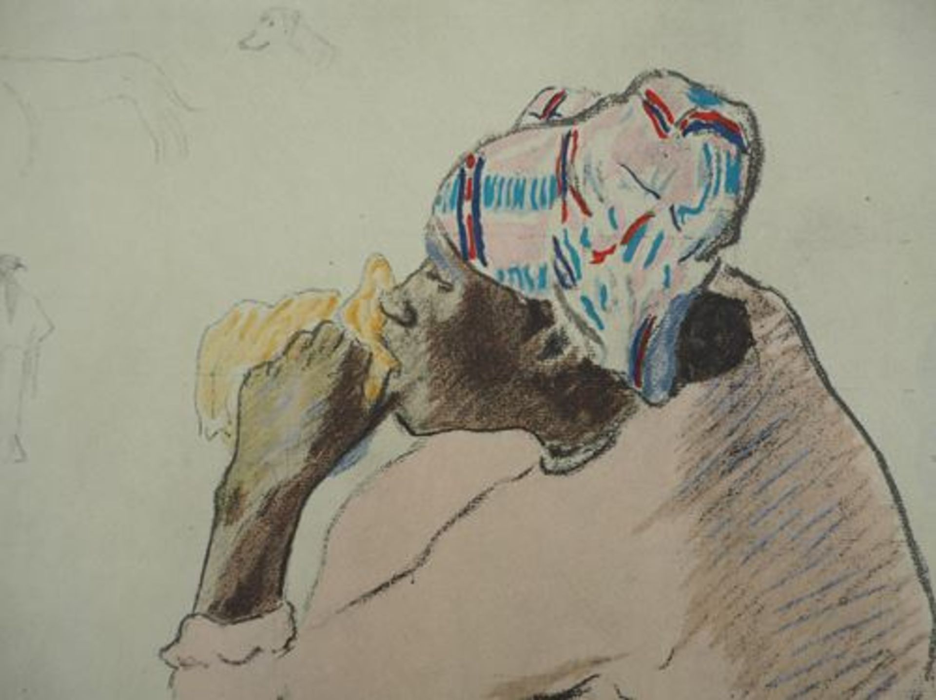 Paul GAUGUIN (after) Femmes Martiniquaises Lithograph and watercolor stencil [...] - Bild 4 aus 7
