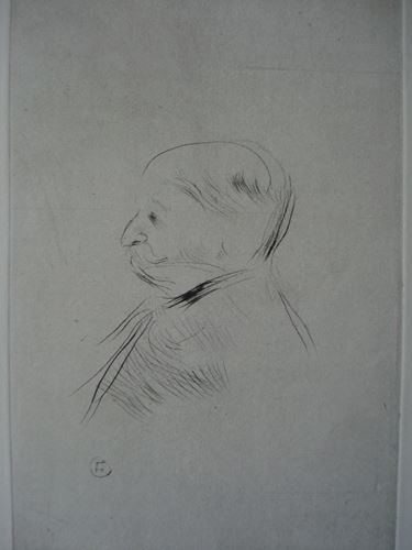 Henri from Toulouse-Lautrec Portrait of Monsieur X Original etching at the dry point [...] - Image 5 of 5