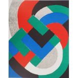 Serge Poliakoff Blue and red composition Original lithograph (6 passages in colour, [...]