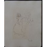 Leonor FINI The servant Original engraving signed in pencil on nacre Japan [...]