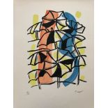 Fernand Léger - Les parapluies Original lithograph on vélin d'Arches paper Plate [...]