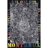 Sérigraph 1990 100 x 70 cm - - Bernard Luginbuhl, "Montreux Jazz 1990", [...]