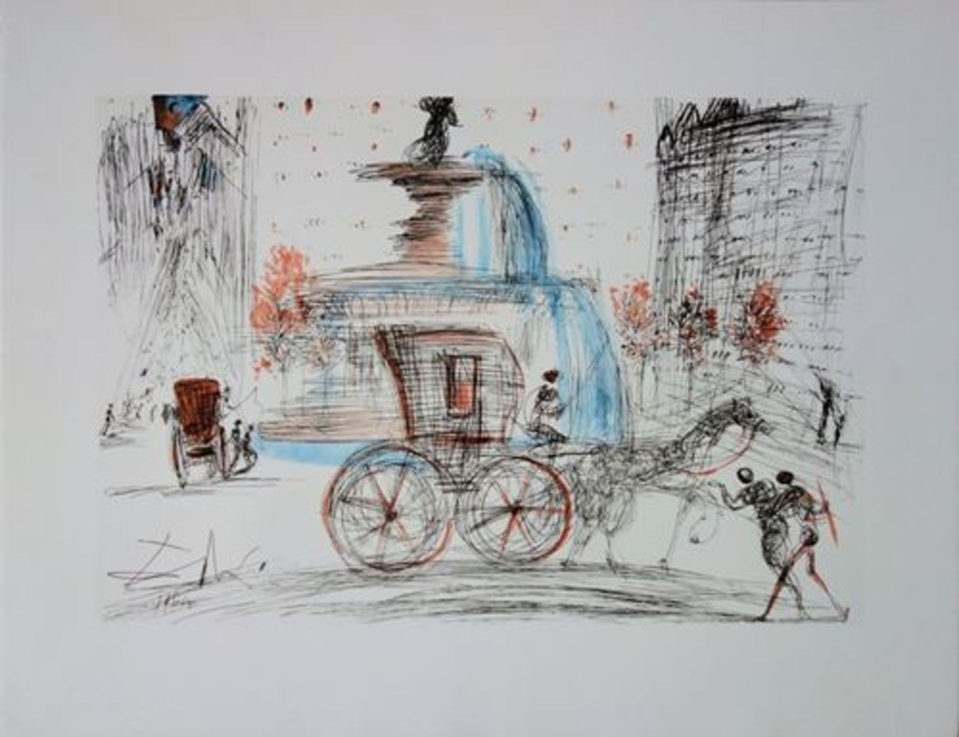 Salvador DALI (after)(1904-1989) New York City: Plaza Lithograph based on a [...]