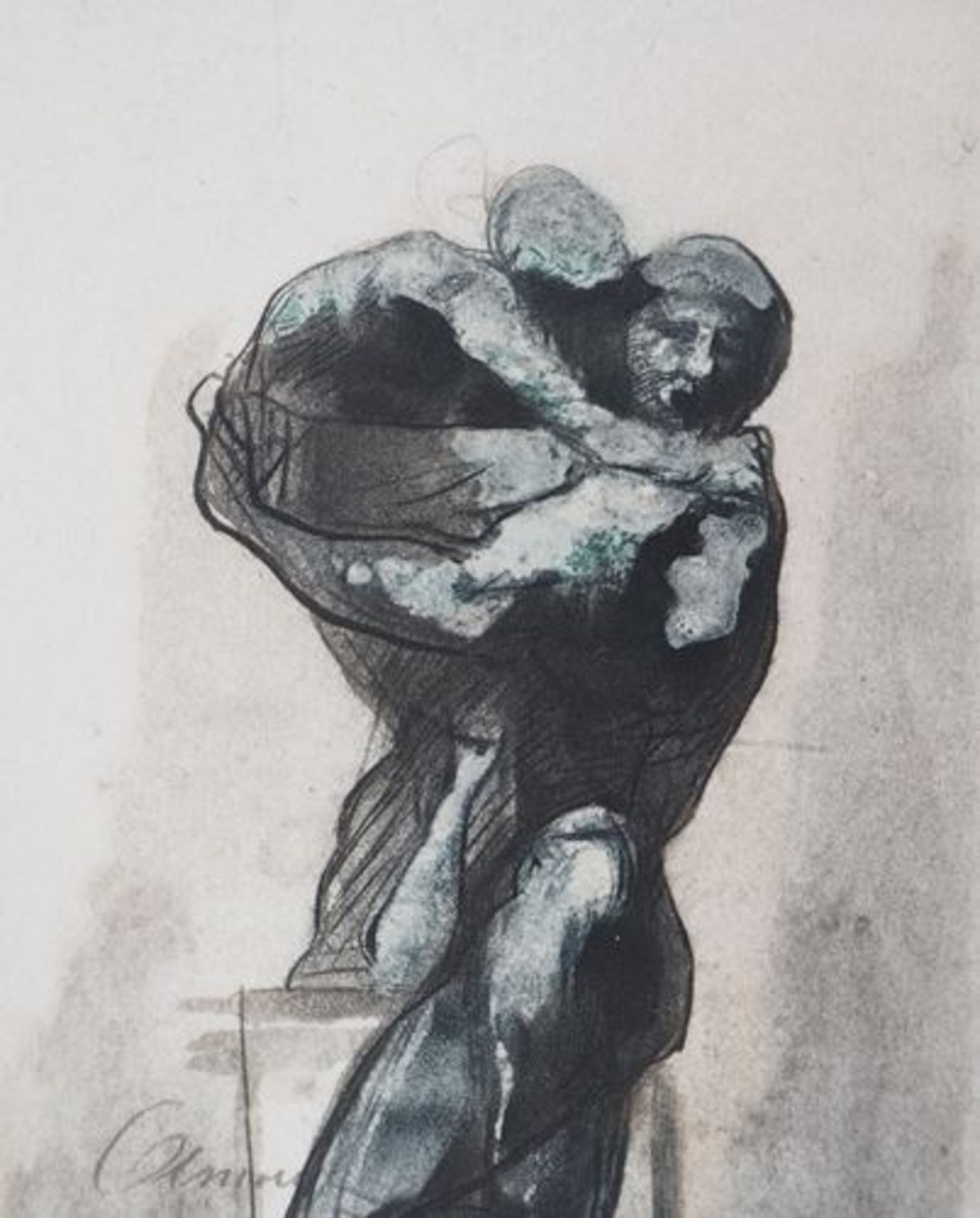 Auguste Rodin Anacreon and Love, 1897 Engraving (helioengraving reprised with [...] - Bild 5 aus 6