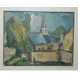 Maurice De Vlaminck - L'église de Bougival Lithograph by Charles Sorlier Plate [...]