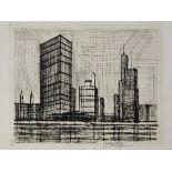 Bernard BUFFET (1928-1999) New York: United Nations Building Original etching in dry [...]