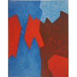 Serge Poliakoff Blue and red composition Original lithograph (6 passages in colour, [...]