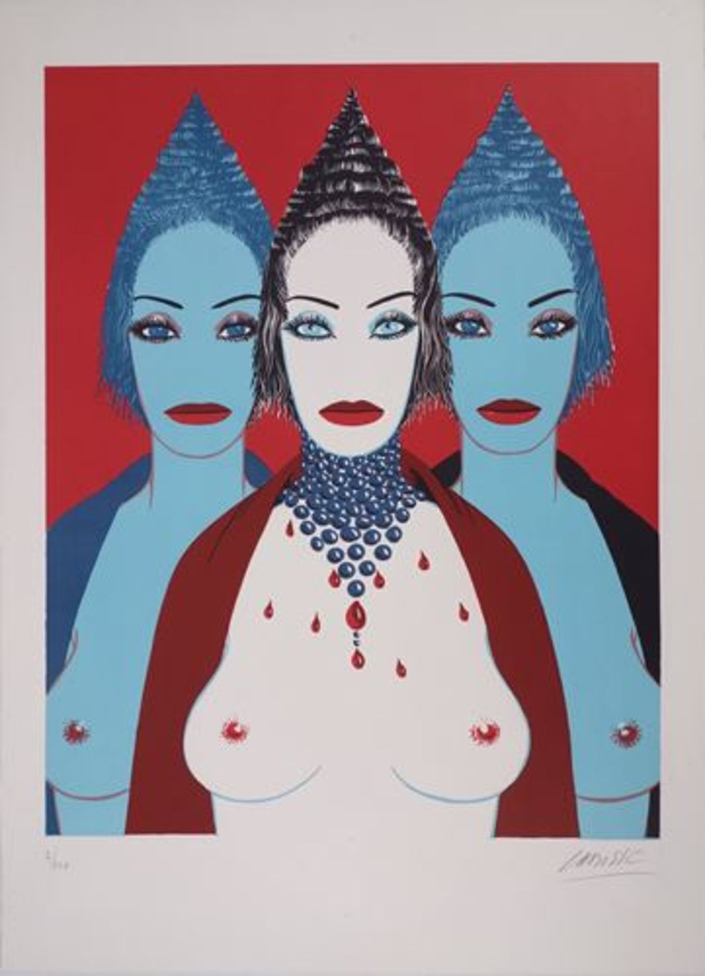 Félix LABISSE The three queens Original lithograph Signed in pencil Numbered / [...]