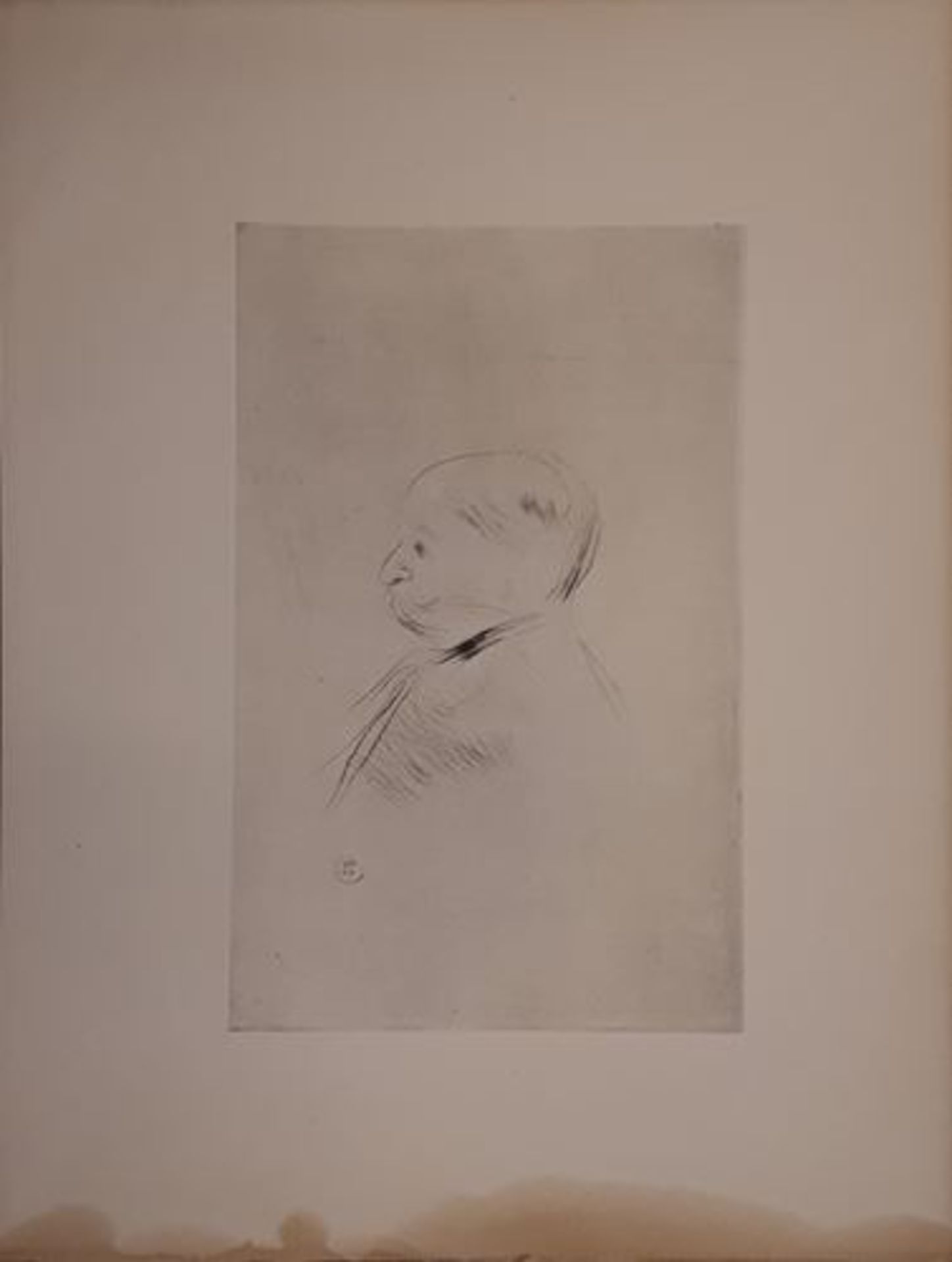 Henri from Toulouse-Lautrec Portrait of Monsieur X Original etching at the dry point [...] - Bild 2 aus 5