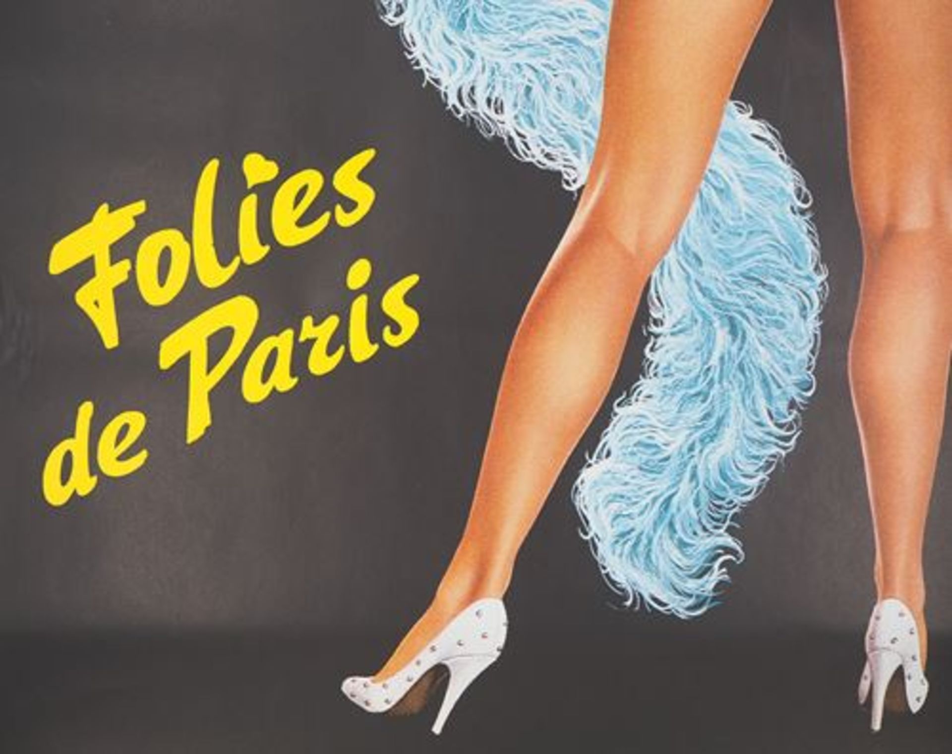 Aslan (Michel Gourdon says) Follies of Paris, 1974 Original vintage poster Signed in [...] - Bild 9 aus 10