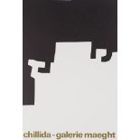 Eduardo CHILLIDA (1924-2002) Black and white abstraction Vintage Lithographic [...]