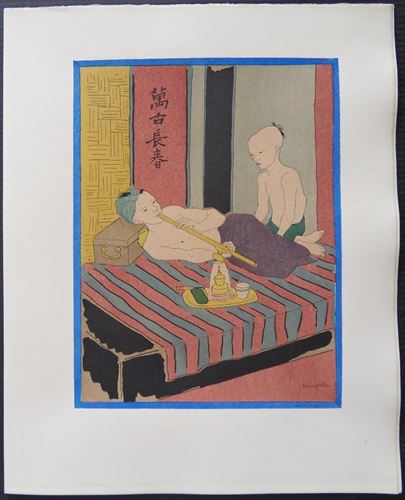 Tsuguharu FOUJITA Propos d'un Intoxique COMPLETE SUITE of the 16 lithographs in color [...] - Image 6 of 17