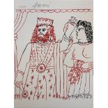 Alekos FASSIANOS King and Andromache Original lithograph Signed in pencil Numbered / [...]