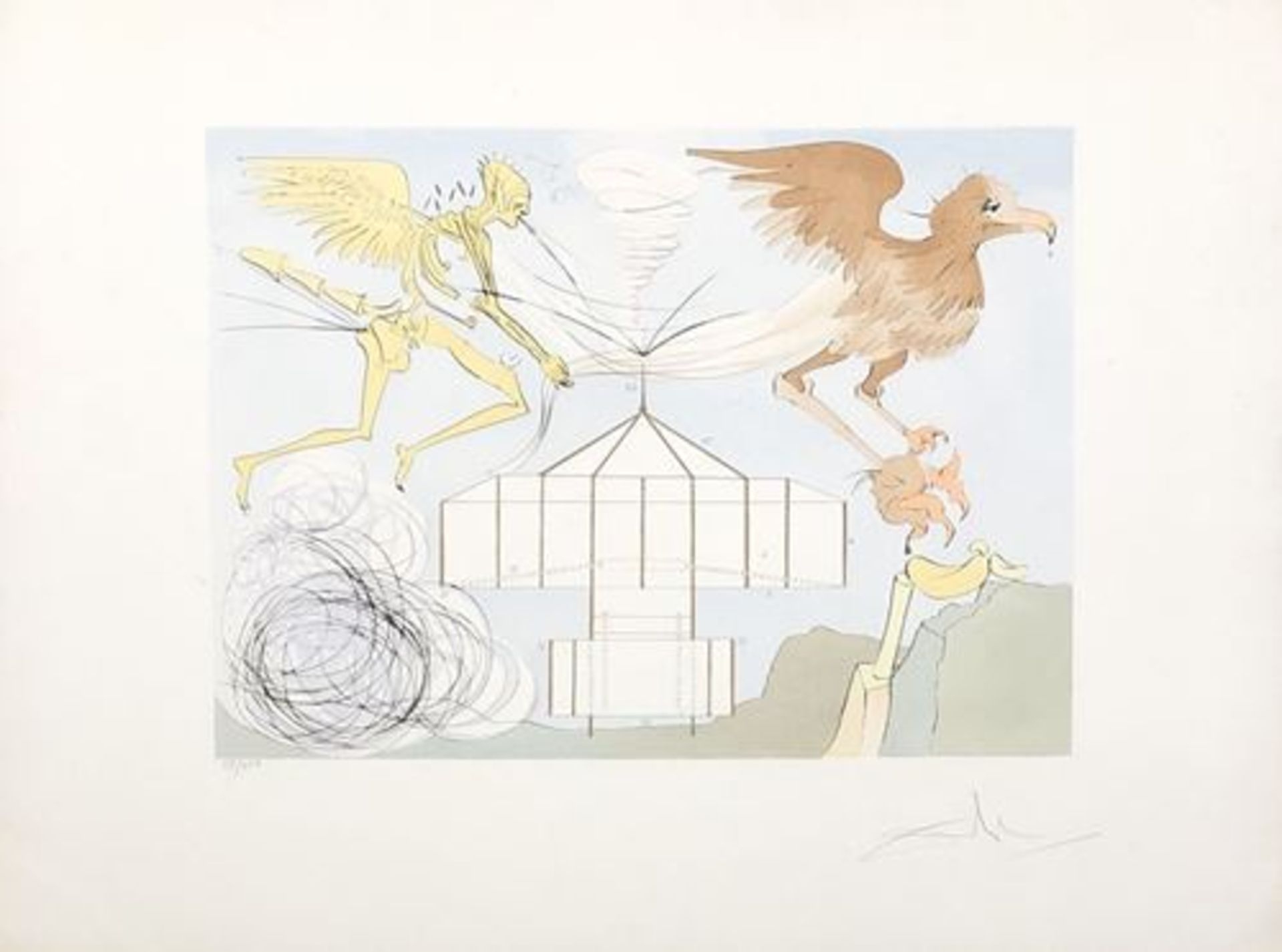 Salvador DALI Airplane Original etching, 1975 Handsigned in pencil by the [...]