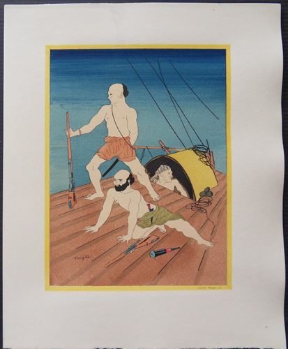 Tsuguharu FOUJITA Propos d'un Intoxique COMPLETE SUITE of the 16 lithographs in color [...] - Image 2 of 17