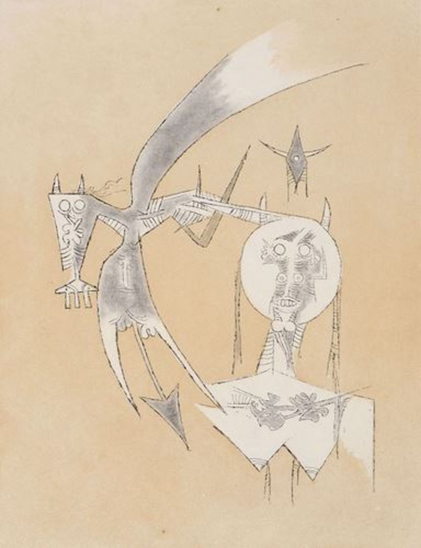 Wifredo LAM Painted Words Original engraving on Japanese paper Dimensions: 38.7 x [...]