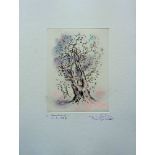 André Hamburg (1909-1999) Original etching signed and enhanced with pastel by the [...]