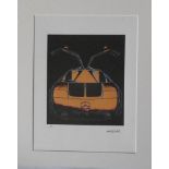 Andy WARHOL (after) "Mercedes C111 Purple and Orange" Lithograph signed in the plate [...]