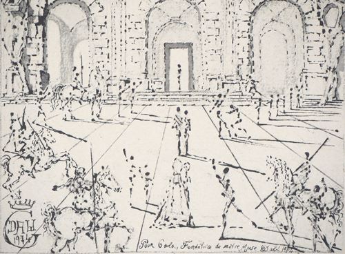 Salvador DALI The Museum of Figueras Lithograph on Vellum based on an ink [...] - Image 3 of 6