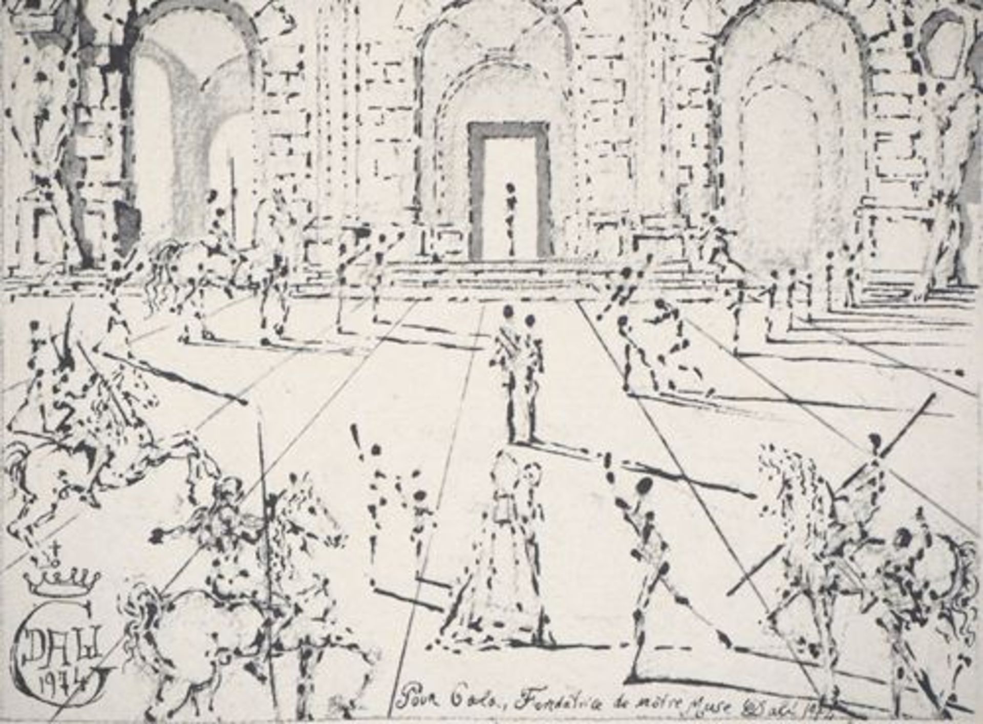 Salvador DALI The Museum of Figueras Lithograph on Vellum based on an ink [...] - Bild 3 aus 6