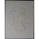 Henri MATISSE (1869-1954) (after) Woman in profile Lithograph from a 1941 [...]