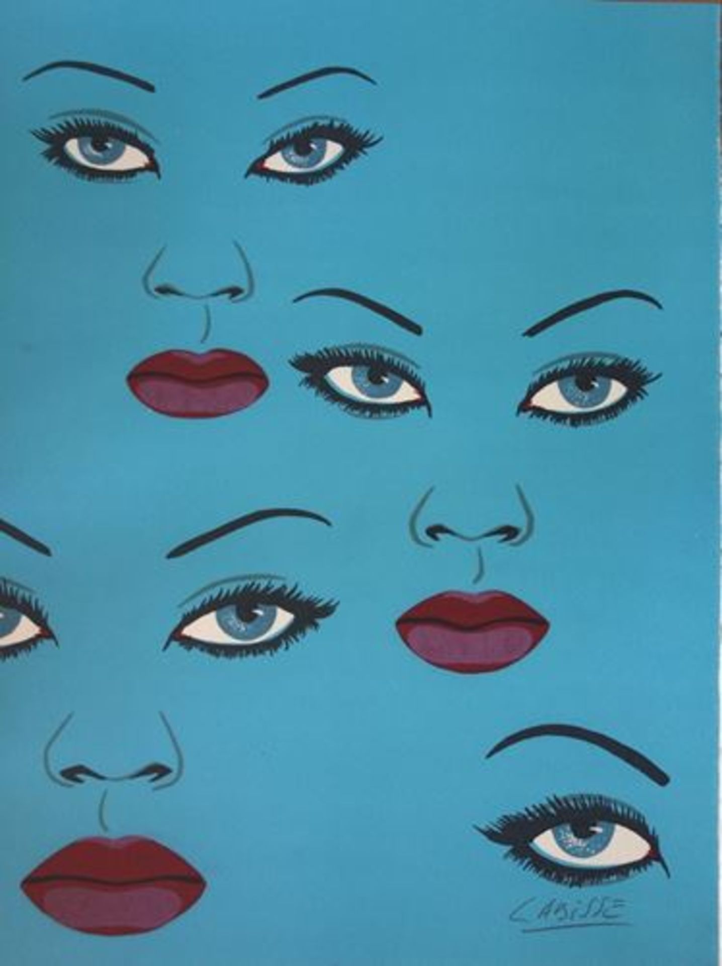 Félix LABISSE Blue faces Original lithograph Signed in pencil On Arches [...]