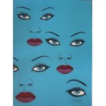 Félix LABISSE Blue faces Original lithograph Signed in pencil On Arches [...]