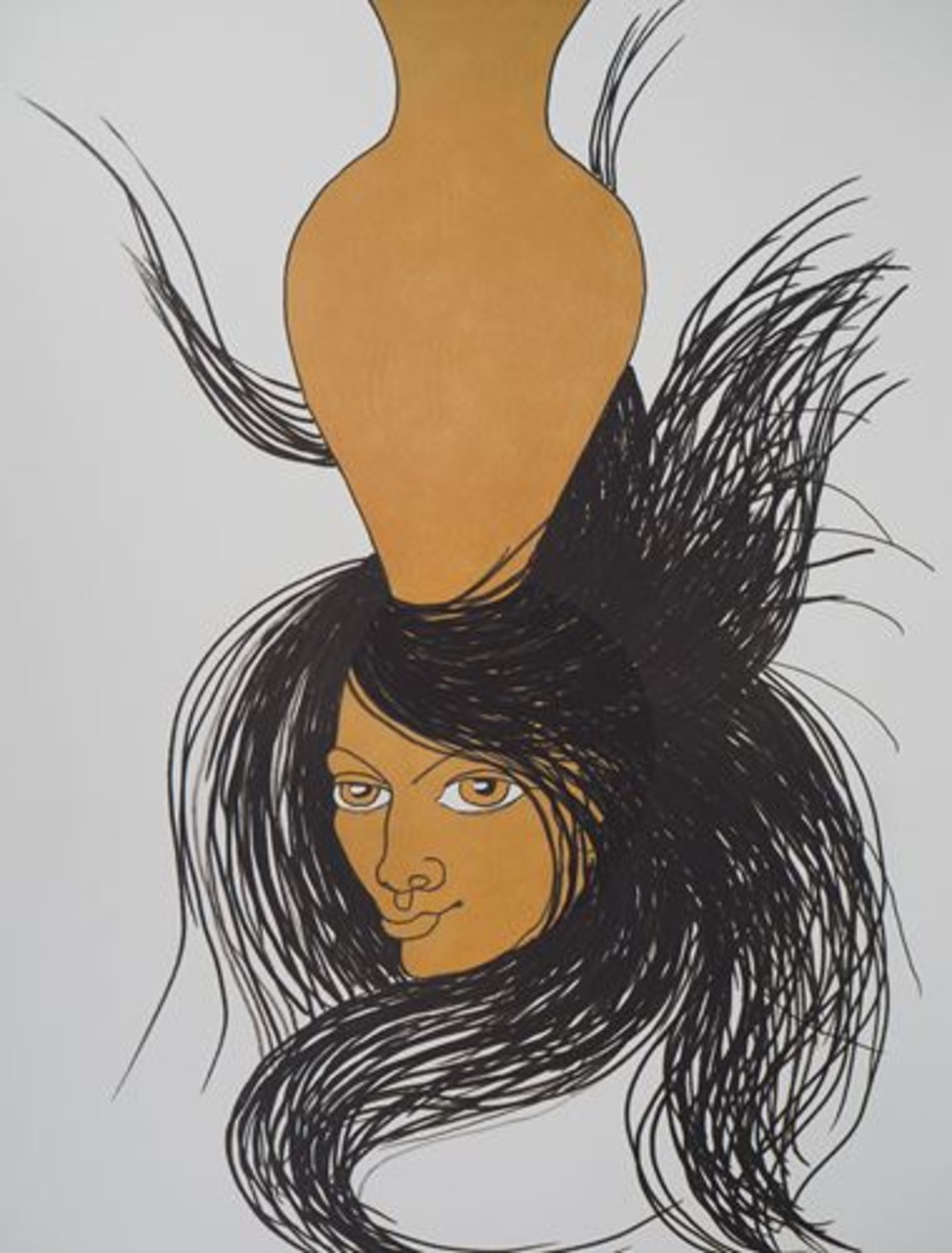 - Jean MARAIS Femme au vase (Hommage à la poterie) Lithographie en couleur Signée [...]