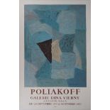 Serge POLIAKOFF (1900 - 1969) Blue composition, 1970 Original vintage poster drawn [...]