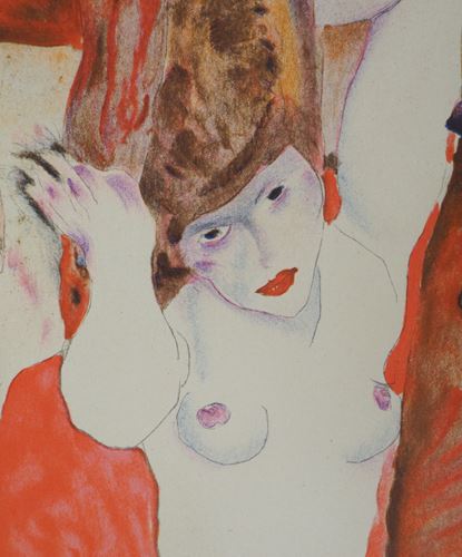 Egon SCHIELE (after) : Envy Signed lithograph Colour lithograph Signed in the plate [...] - Image 6 of 8