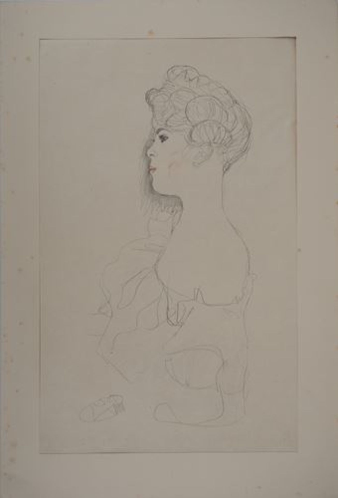 Gustav Klimt (After) Woman with Bare Shoulders, 1929 Lithograph (collotype [...] - Bild 2 aus 6