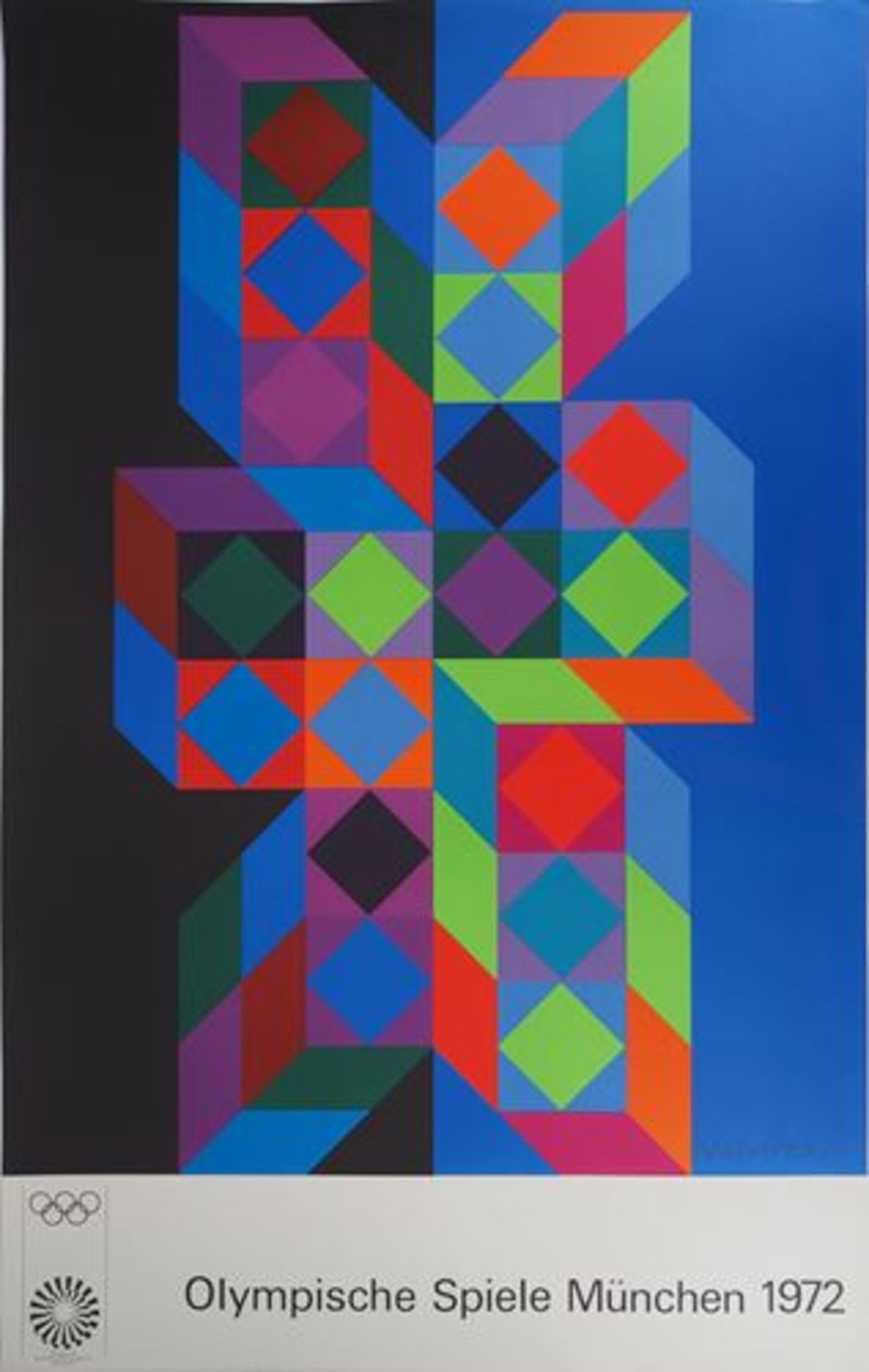 - Victor Vasarely Composition cinétique Sérigraphie originale Signée dans la [...] - Bild 2 aus 4